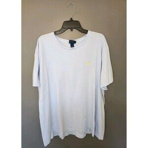 Polo Ralph Lauren‎ T-Shirt Men's 2XL Light Blue Short Sleeve Crew Pony Cotton